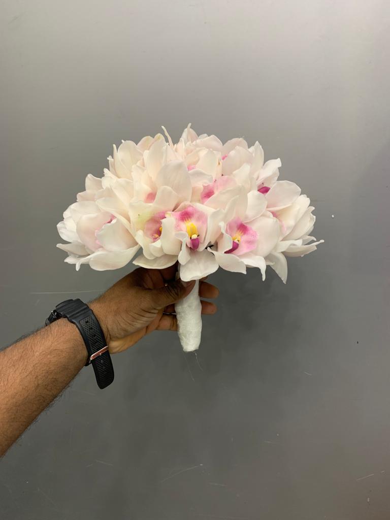 Cymbidium Orchid bridal bouquet