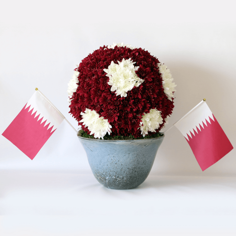 Qatar National Day 14 Qatar football in vase