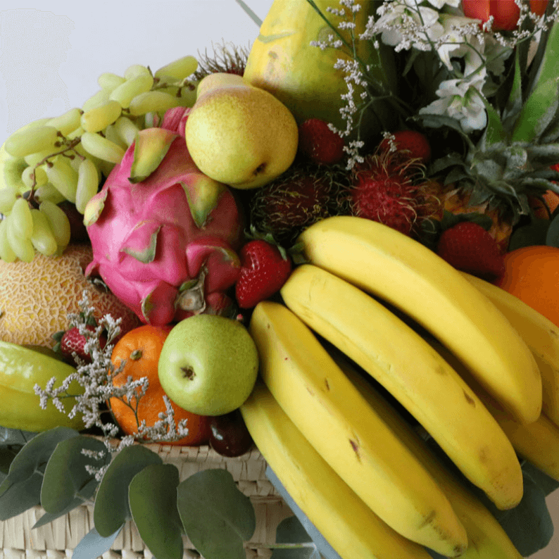 close up of tropical fruit