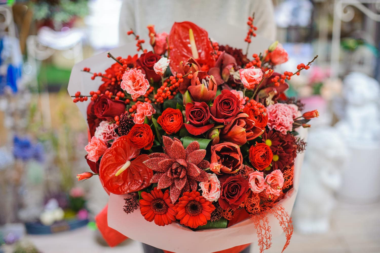 Christmas bouquet of flowers
