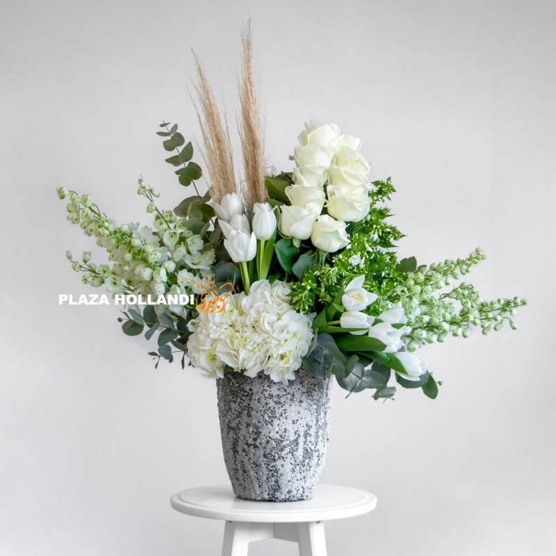 white and green flower arrangement