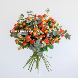 Plaza Hollandi orange spray rose bouquet