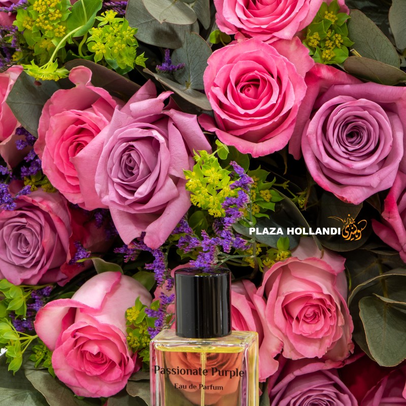 pink rose bouquet passionate purple perfume