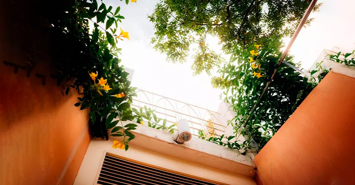 balcony flower arrangement