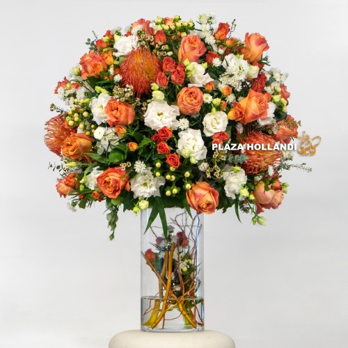 Orange flower arrangement