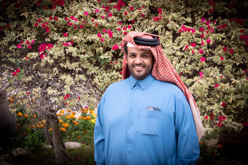 Mohammed Al Thani in his garden