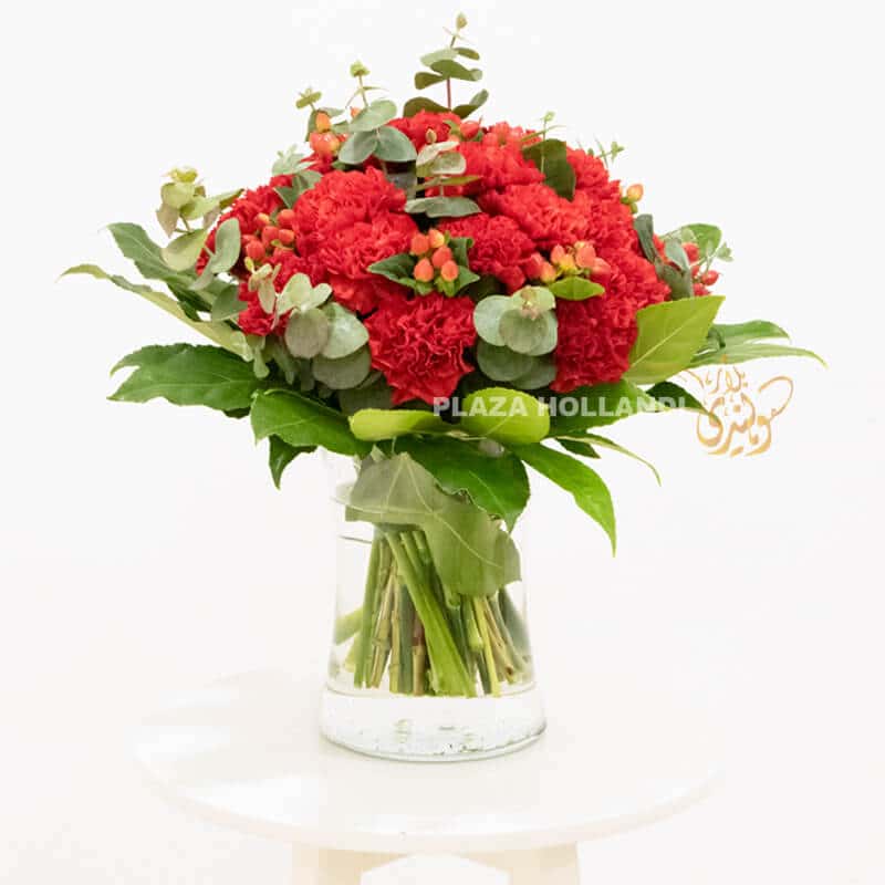 red carnation bouquet