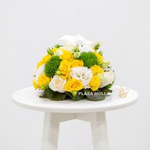 Yellow, white and green flower arrangement