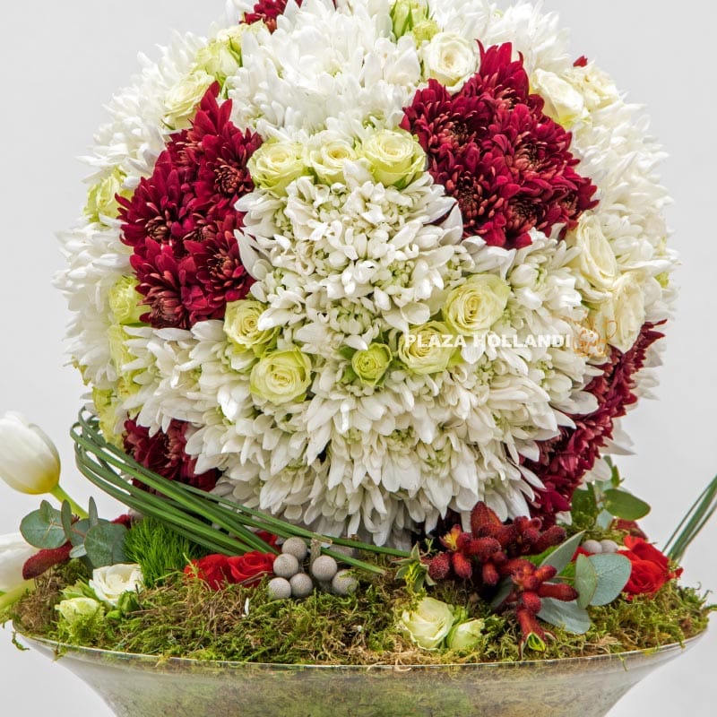 Football made from flowers