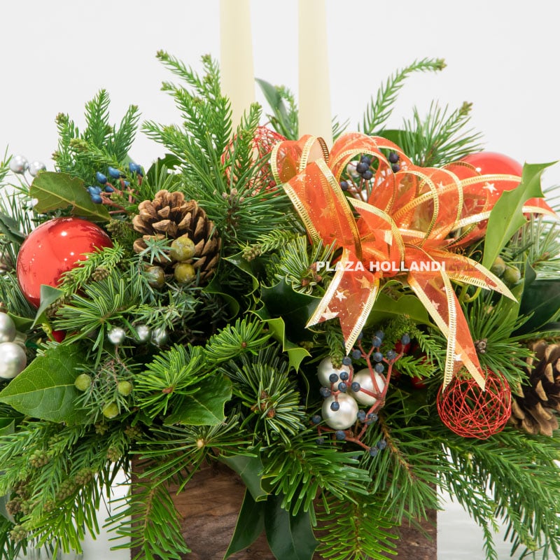 close up of festive flower arrangement