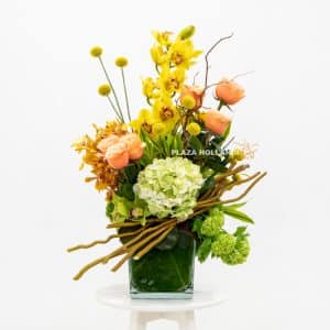 Yellow and orange flower arrangement
