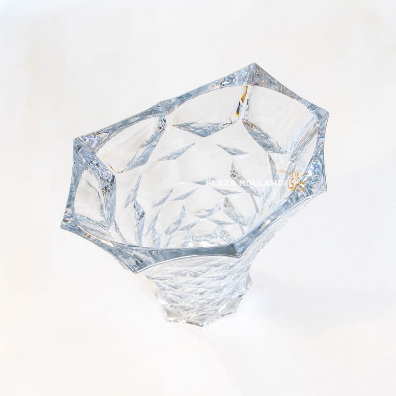 Top view of Clear crystal vase