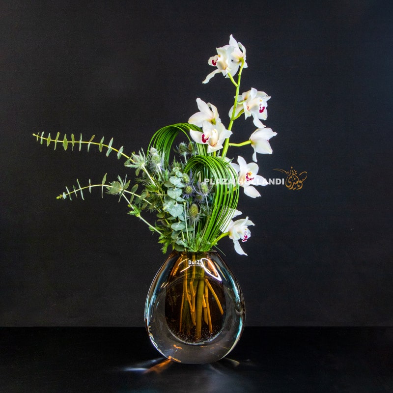 Dutz vase with orchids