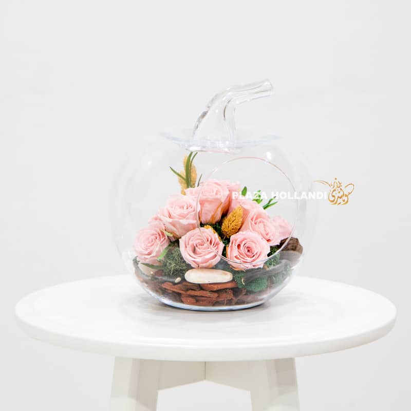 Light pink preserved rose arrangement