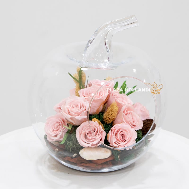 Light pink preserved rose arrangement
