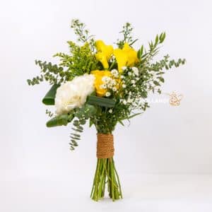 Yellow and white flower bouquet