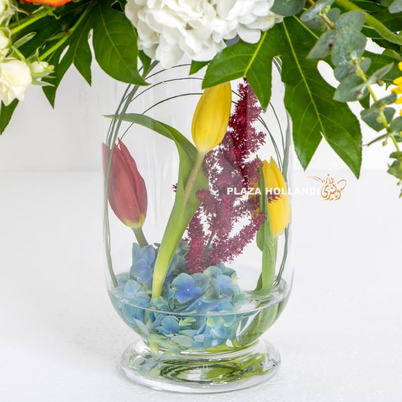 close up of glass vase