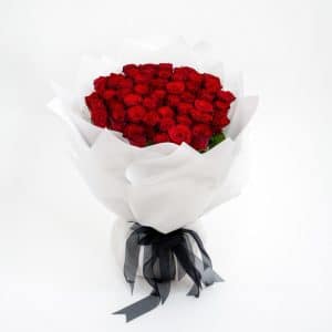 50 Kenyan Red Roses Bouquet