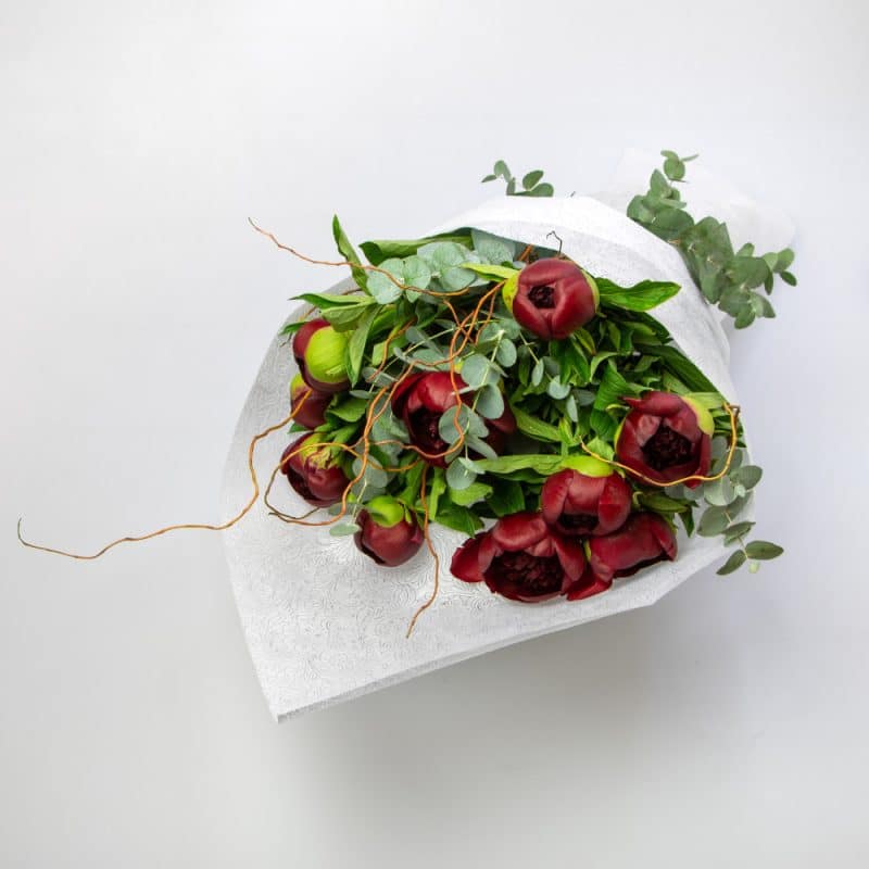 Maroon Peonies Bouquet