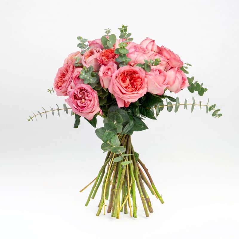 Coral Coloured Roses Bouquet
