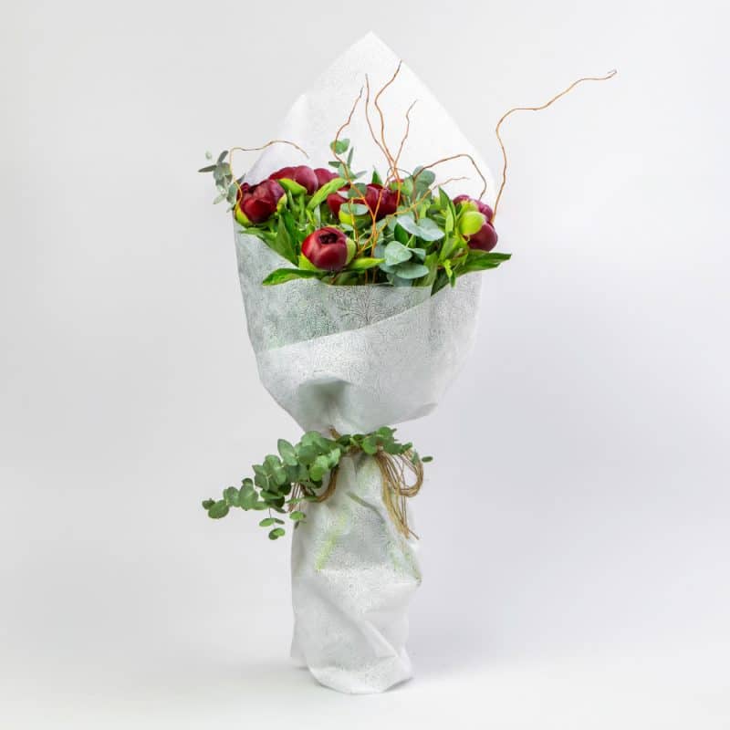 Maroon Peonies Bouquet