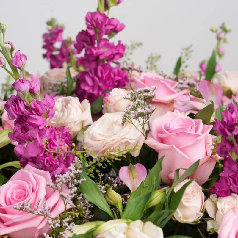 Roses with Matthiola Affection Arrangement