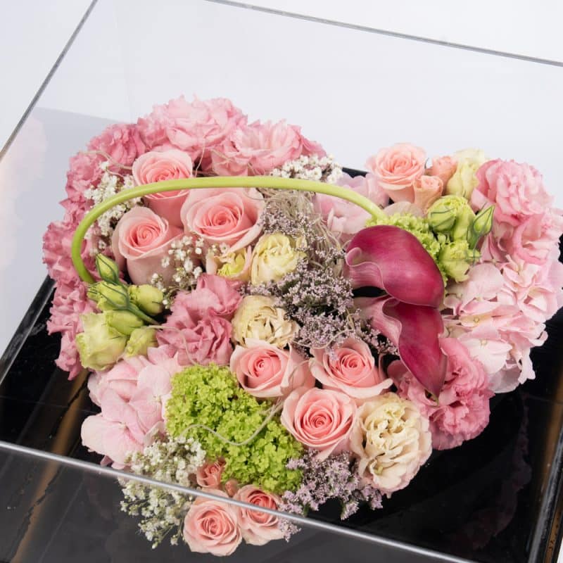 Pure Serenity: Snow Ball & Gypsophila in an Elegant Floral Box