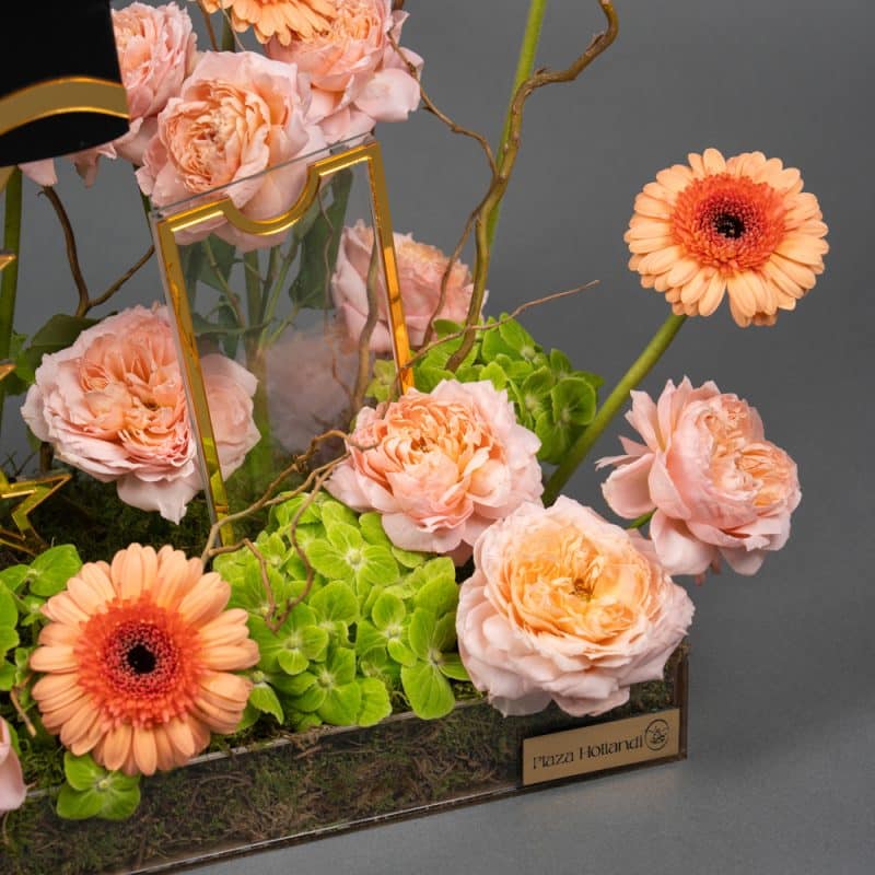 Graduation Flowers with Gerbera, Spray Roses & Green Hydrangea