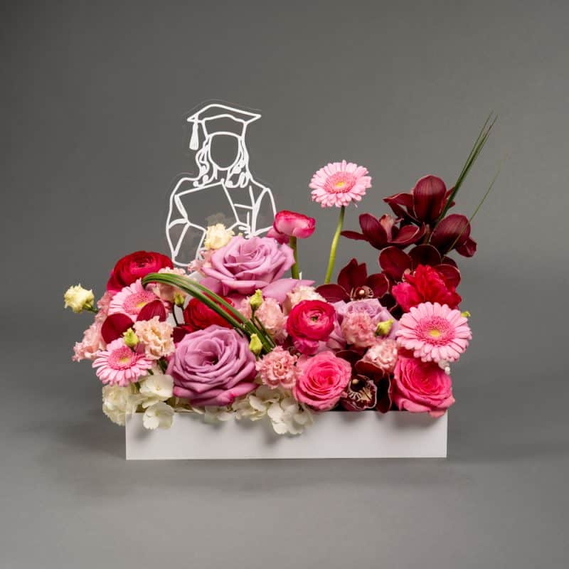 Radiant Garden Bouquet – Gerbera, Pink Roses & Ranunculus Floral Joy