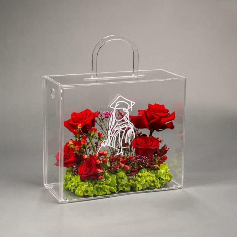 Red Roses & Hypericum-Enchanted Crimson Garden