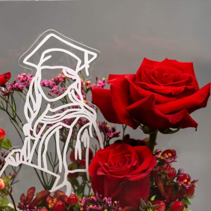 Red Roses & Hypericum-Enchanted Crimson Garden