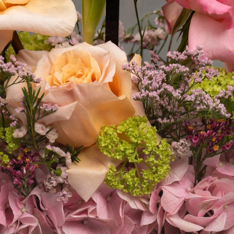 Eternal Blush Bouquet – Pink Rose, Tulip, Hydrangea & Limonium Floral Elegance