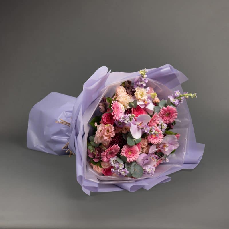 Pink Rose and Gerbera-Blush Harmony