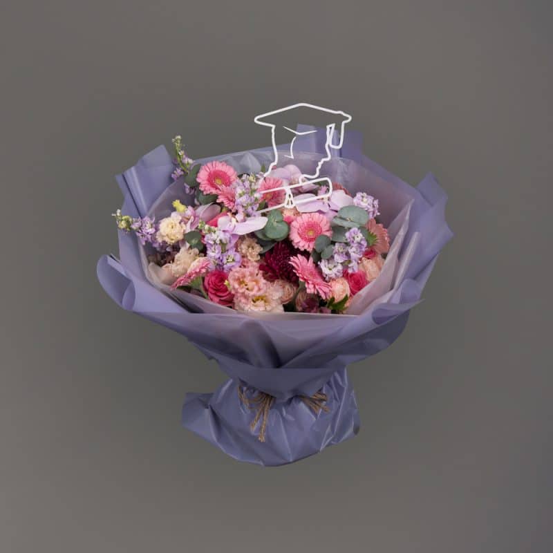 Pink Rose and Gerbera-Blush Harmony