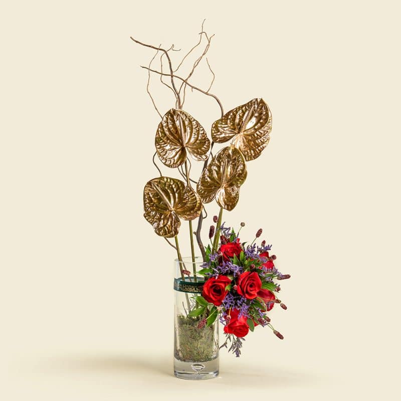 Fresh Anthurium with Roses Bouquet
