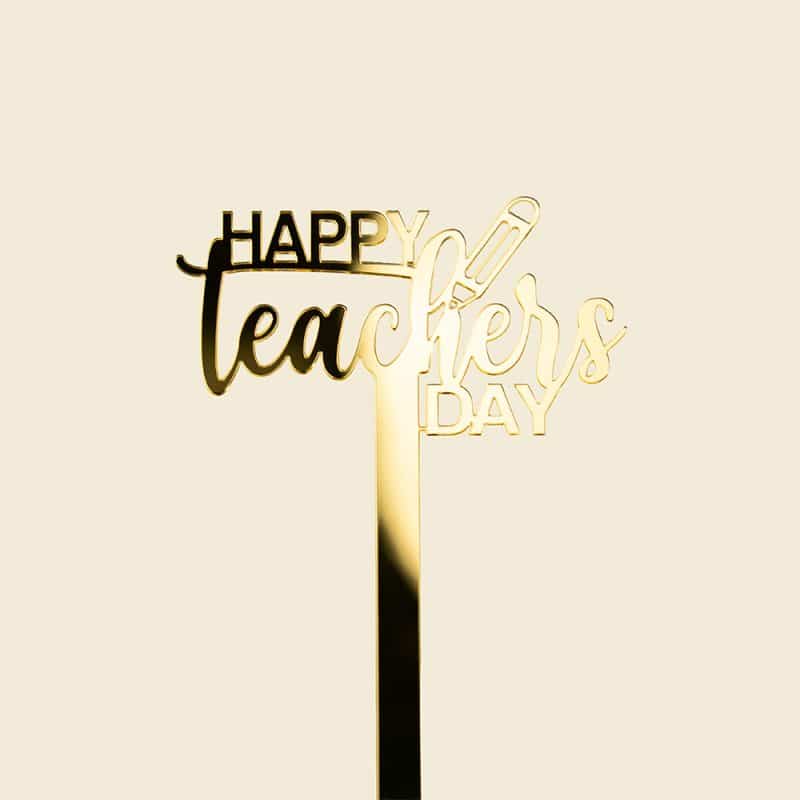 Happy Teacher’s Day Acrylic Gold Tag