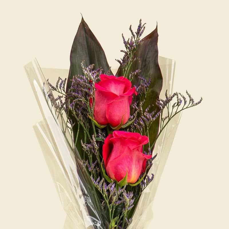 Dark Pink Roses with Limonium & Teacher’s Day Greeting Card