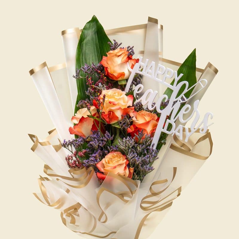 Peach Roses Bouquet