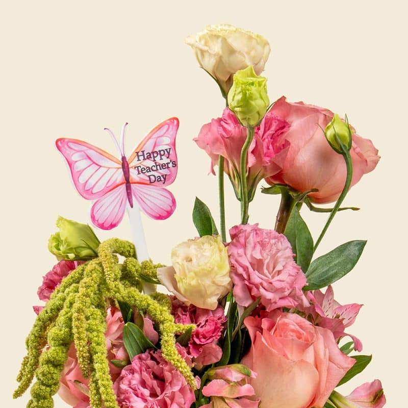Pink Roses Vase Arrangement