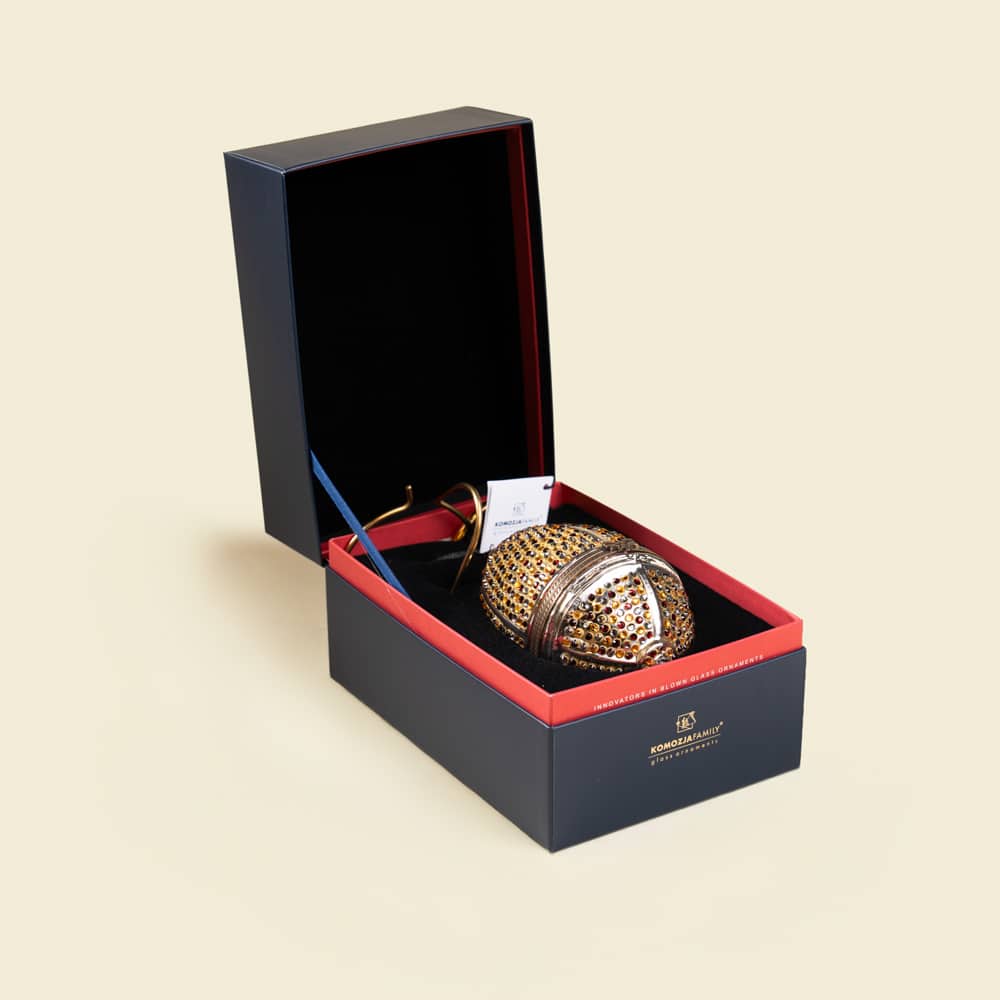 1.2 Leopard Hinged Fabergé-Style Egg – Handcrafted Luxury Ornament